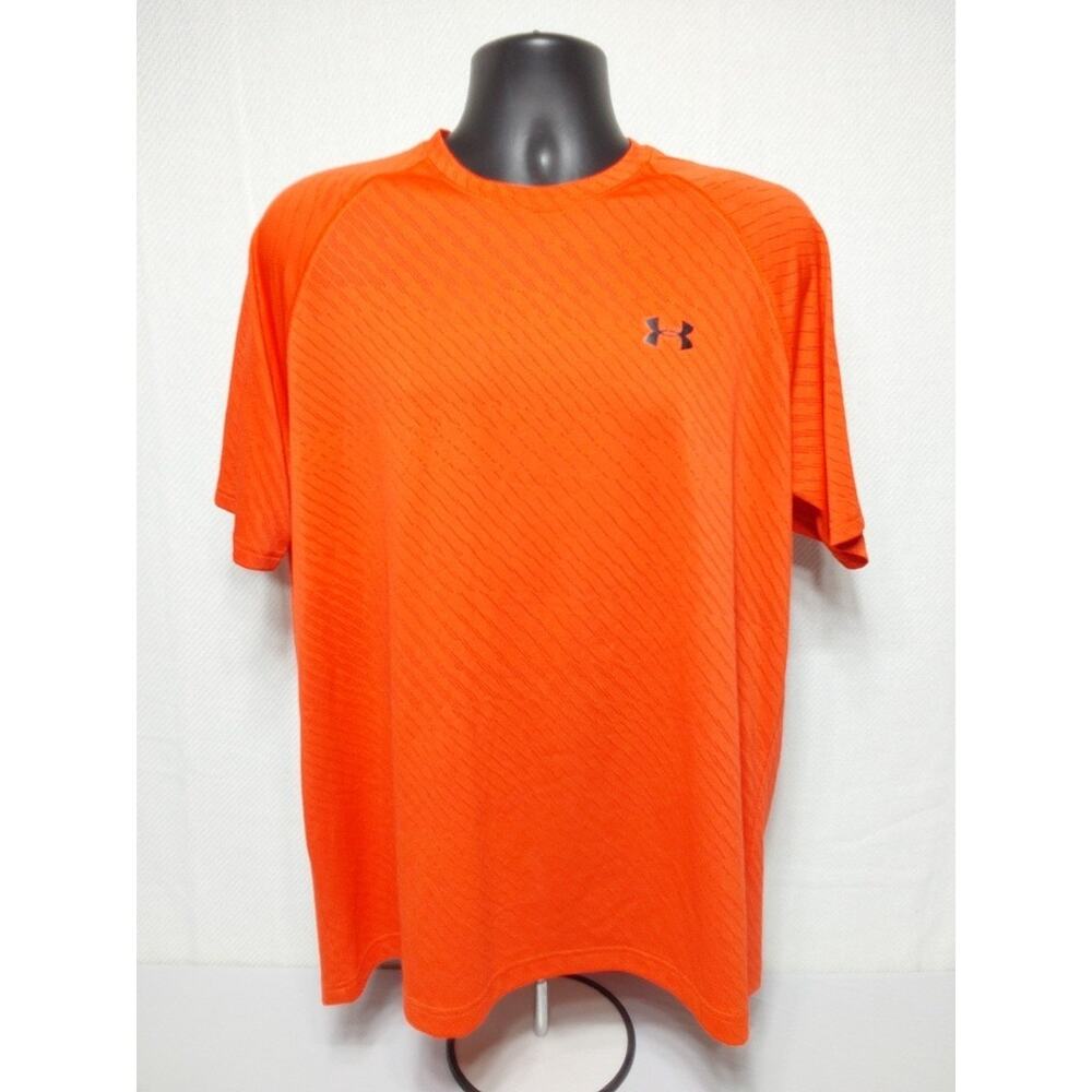 Under Armour XL Orange HeatGear Loose Short Sleeve Shirt #M112